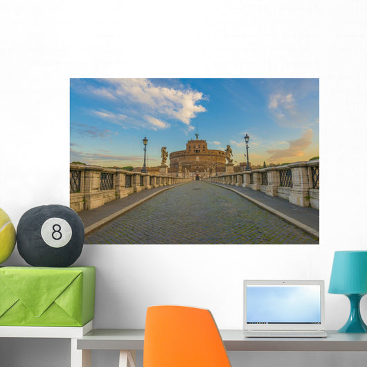 Ponte Sant'Angelo over the Tiber Wall Mural