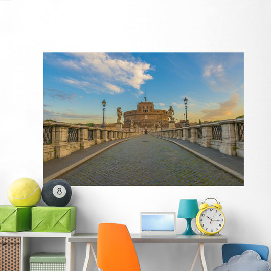 Ponte Sant'Angelo over the Tiber Wall Mural