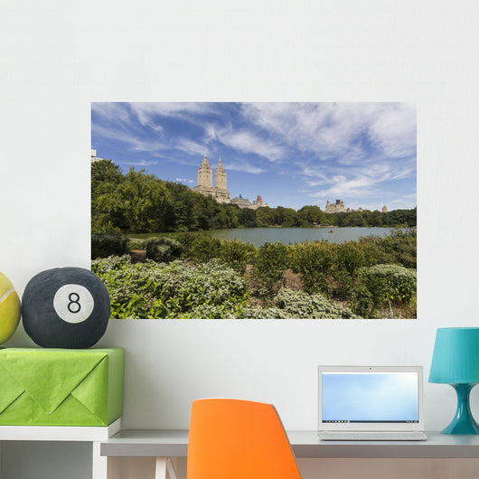 The Lake in Central Park, New York City, New York Wall Mural
