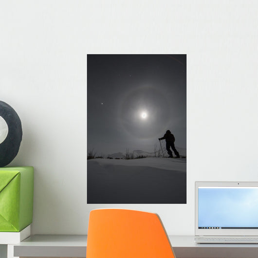 Man snowshoeing Wall Mural