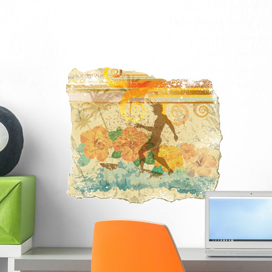 Beach Decals - Summer Scene Retro Wall Decal
