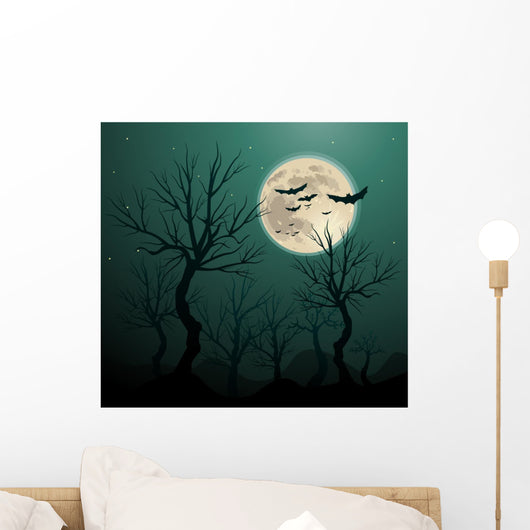 Creepy halloween background Wall Mural