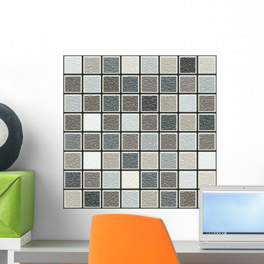 Grey and Brown 3D Wall Decal