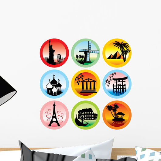 Travel Landmarks Wall Decal