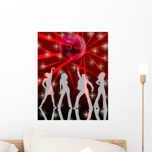 red disco night Wall Mural