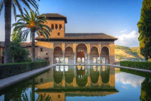 Alhambra patio with pool, Granada, Spain Wall Mural