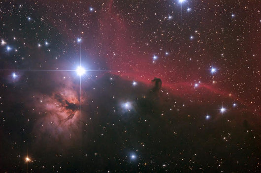 Nebular complex in Orion's Belt. Horse head, Flaming tree. Wall Mural