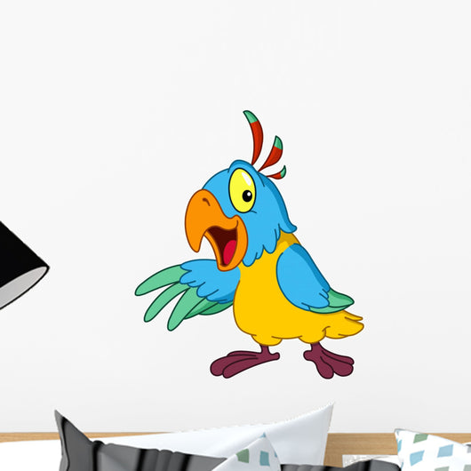 Presenting parrot Wall Decal