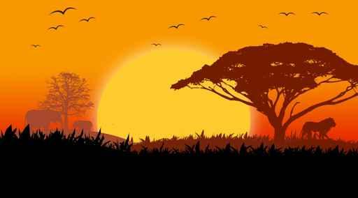 Paesaggio Africano Wall Decal