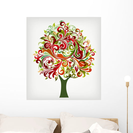 floral tree Wall Decal