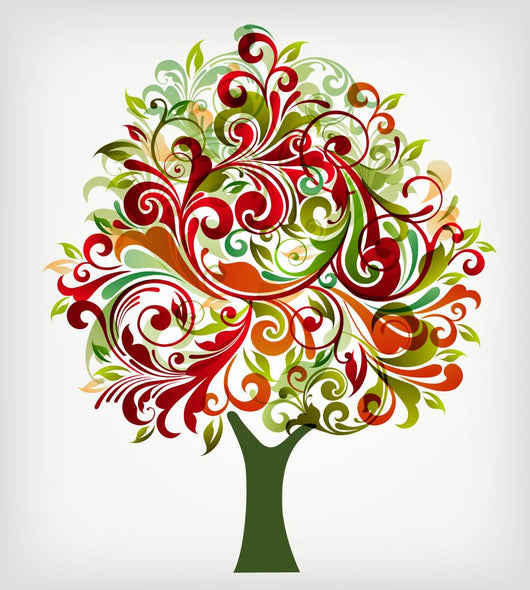 floral tree Wall Decal