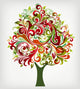 floral tree Wall Decal
