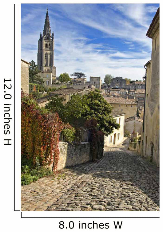 Cobbled Street of Saint Emilion - A Unesco World Heritage Site. Wall Mural