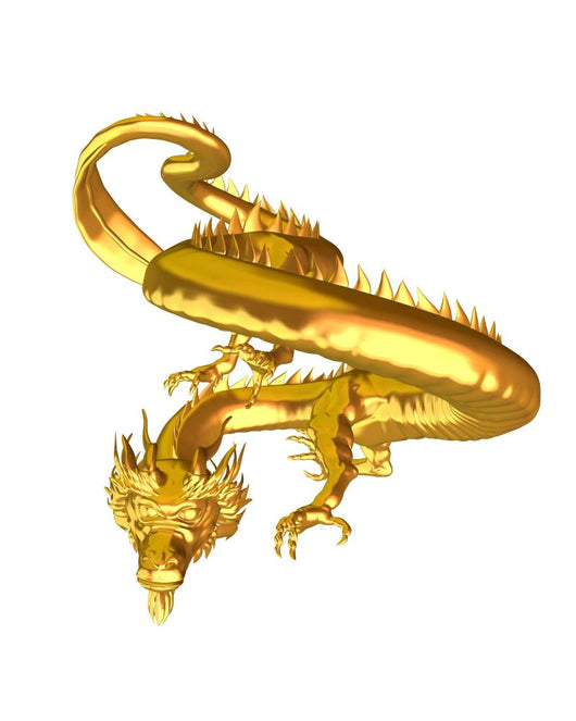 Golden Chinese Dragon - 1 Wall Decal