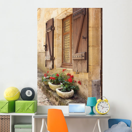 Mediterranean Window Boxes Wall Mural