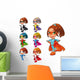 Young Female Superheroes Wall Decal Sticker Set