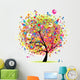 Happy Holiday Funny Tree With Balloons Wall Decal