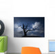 Silhouette of Bare Tree Wall Mural