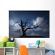 Silhouette of Bare Tree Wall Mural