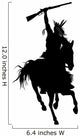 silhouette of indian warrior on a horse with a weapon Wall Decal