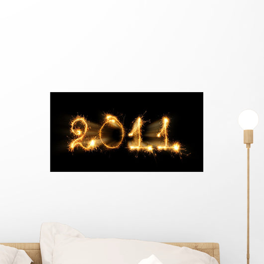 2011 made of sparks with track Wall Mural