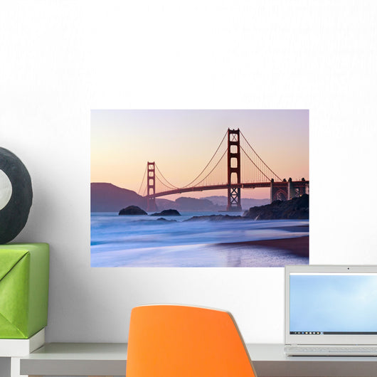 San Francisco's Golden Gate Bridge at Dusk Wall Mural