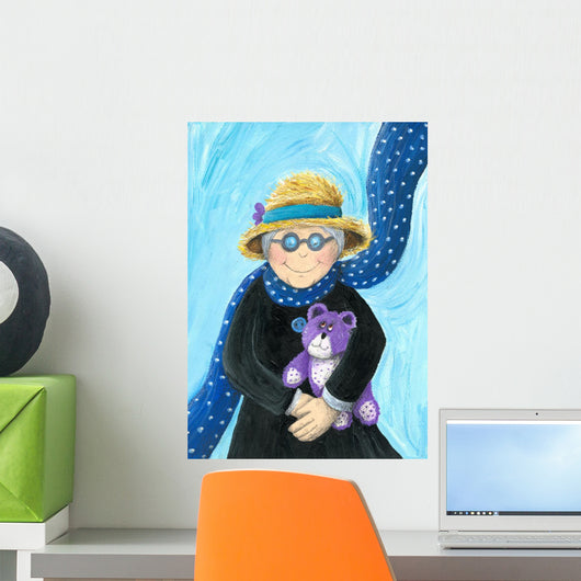 Granny with Purple Teddy
