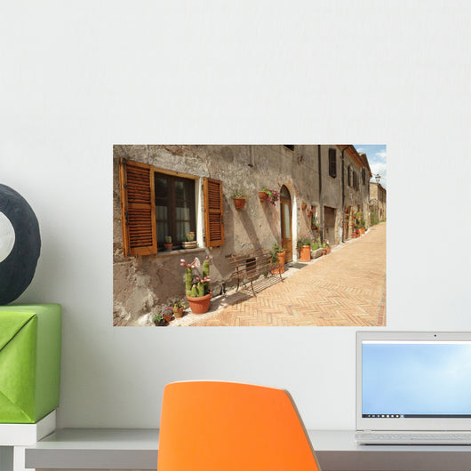 Lovely Tuscan Street Wall Mural