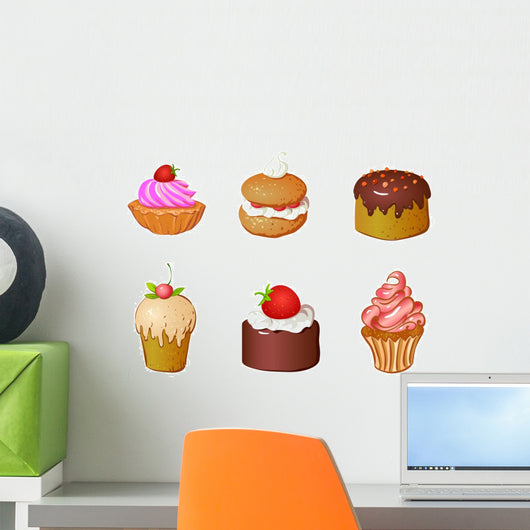 Set Cakes Wall Mural