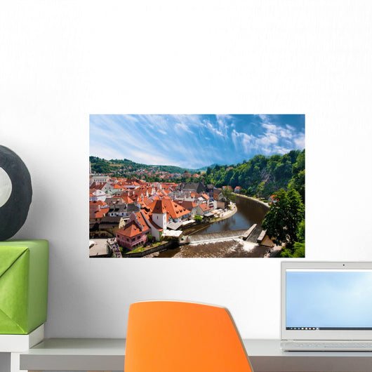 View on medieval town Cesky Krumlov Wall Mural