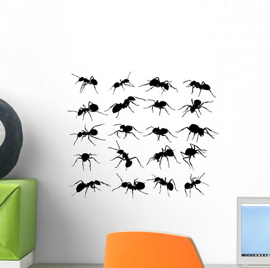 Twenty Ant Silhouettes