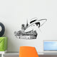 Woman nearby Notre Dame in Paris Wall Decal