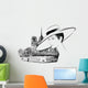Woman nearby Notre Dame in Paris Wall Decal