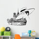 Woman nearby Notre Dame in Paris Wall Decal
