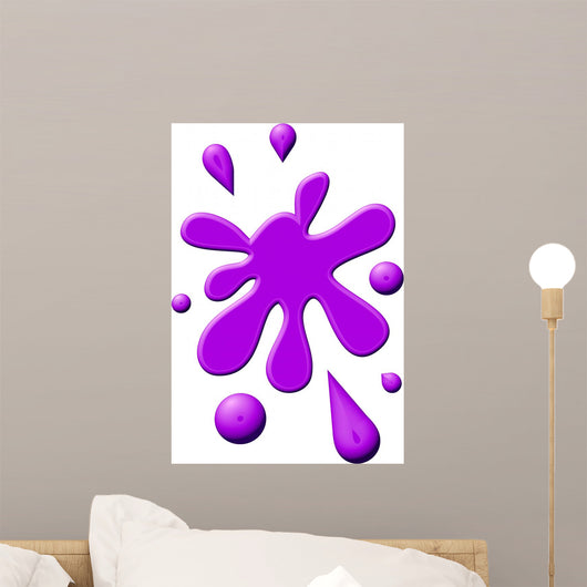 Purple Paint Splodge Wall Decal