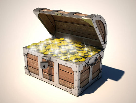 treasure chest 3d illustration Wall Mural