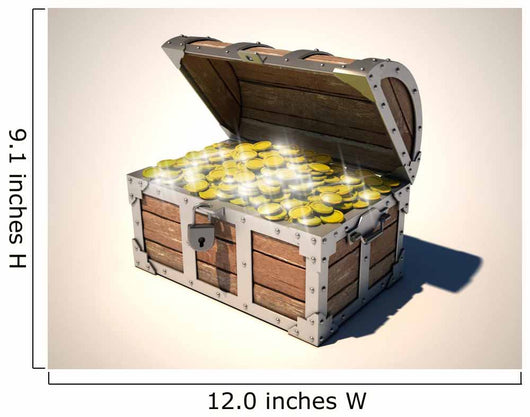 Treasure Chest 3D Illustration Wall Mural