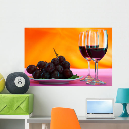 grape and wine Wall Mural