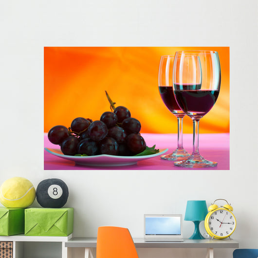 grape and wine Wall Mural