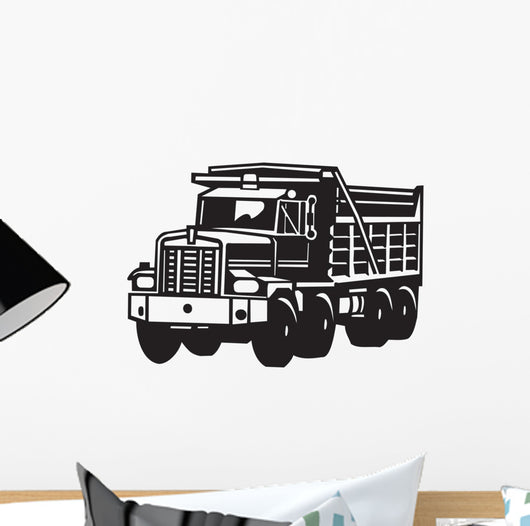 Dump Truck Vinyl Ready Vector Illustration Wall Decal