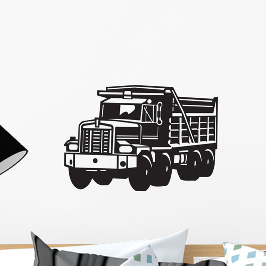 Dump Truck Vinyl Ready Vector Illustration Wall Decal