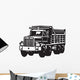 Dump Truck Vinyl Ready Vector Illustration Wall Decal