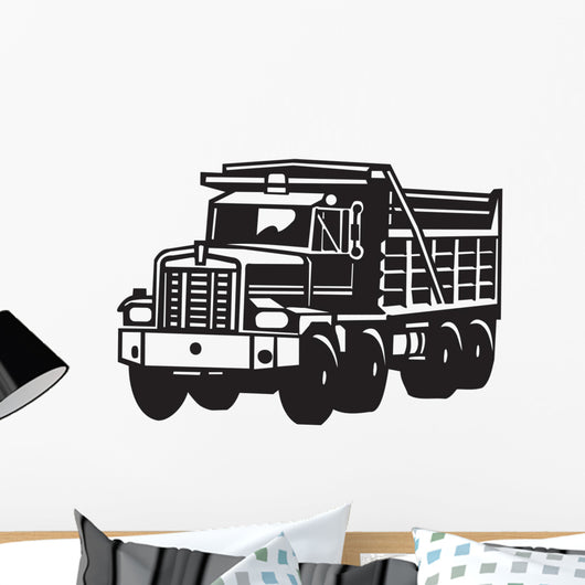 Dump Truck Vinyl Ready Vector Illustration Wall Decal