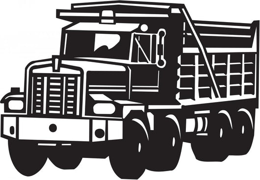 Dump Truck Vinyl Ready Vector Illustration Wall Decal