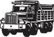 Dump Truck Vinyl Ready Vector Illustration Wall Decal
