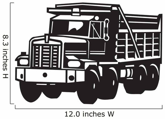 Dump Truck Vinyl Ready Vector Illustration Wall Decal