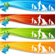 Exercising Mother Banners Wall Mural