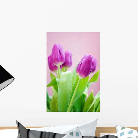 purple tulips Wall Mural