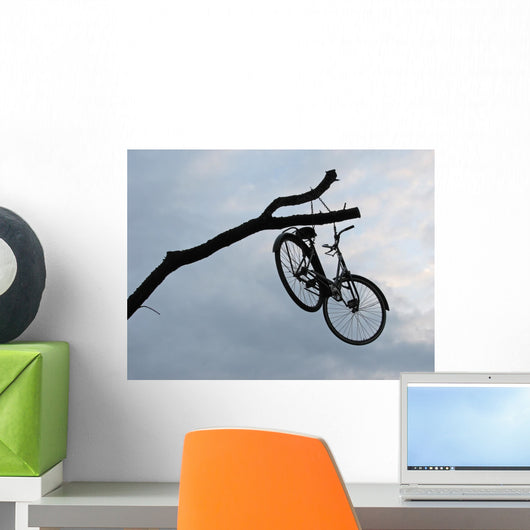 Bicycle up on a Tree Wall Mural