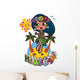 Hawaiian Aloha girl enjoy tropical party dancing Wall Decal